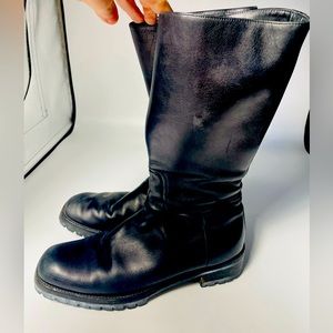 Jil Sander Women’s  black leather side zip boots- size 7.5